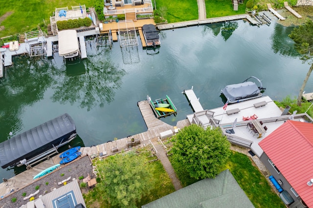 aerial view of a large body of water
