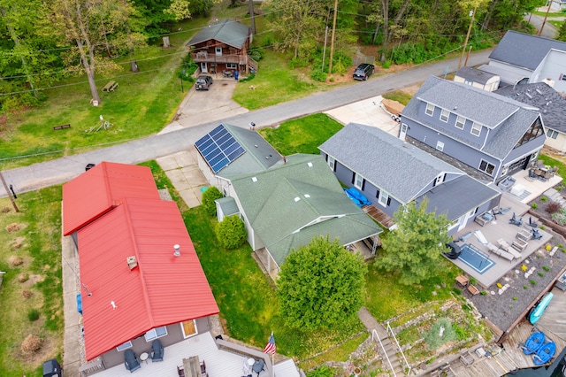 aerial view of residential area