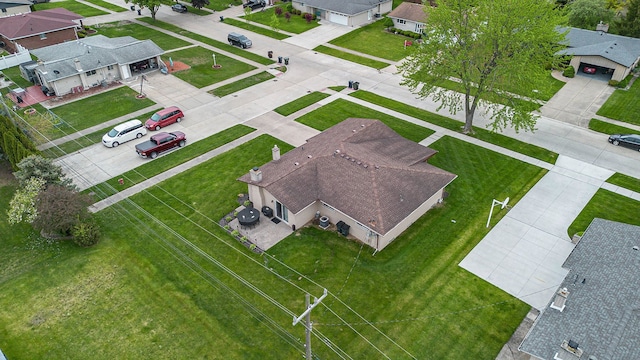 aerial view of residential area
