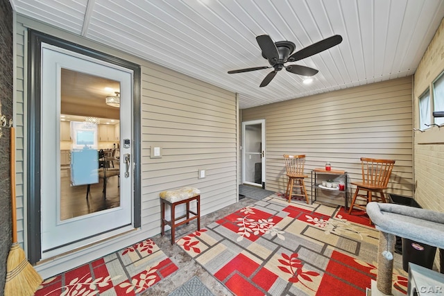 608 Budlong St, Adrian, MI 49221 - sunroom / solarium with a ceiling fan