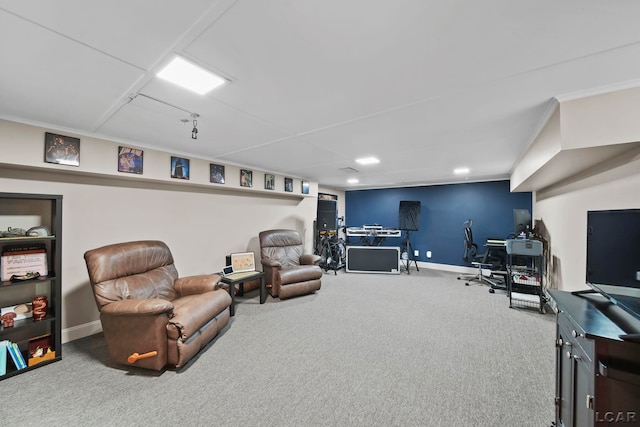 608 Budlong St, Adrian, MI 49221 - sitting room with carpet flooring and baseboards