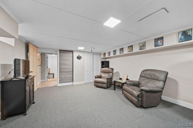 608 Budlong St, Adrian, MI 49221 - living area with carpet and baseboards