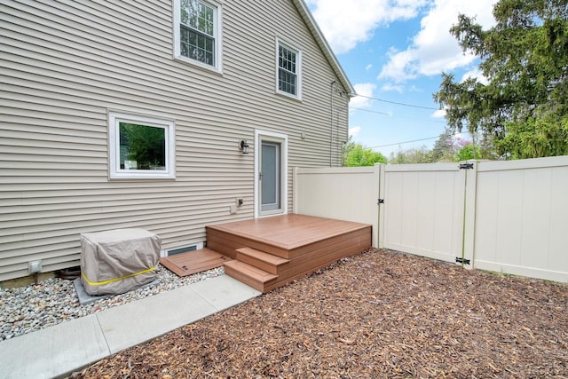 608 Budlong St, Adrian, MI 49221 - wooden deck featuring a gate and fence