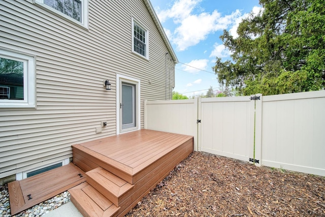 608 Budlong St, Adrian, MI 49221 - wooden deck with a gate and fence