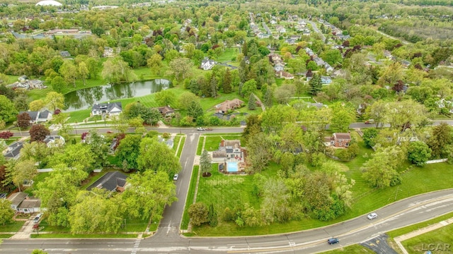 608 Budlong St, Adrian, MI 49221 - aerial overview of property's location featuring a nearby body of water