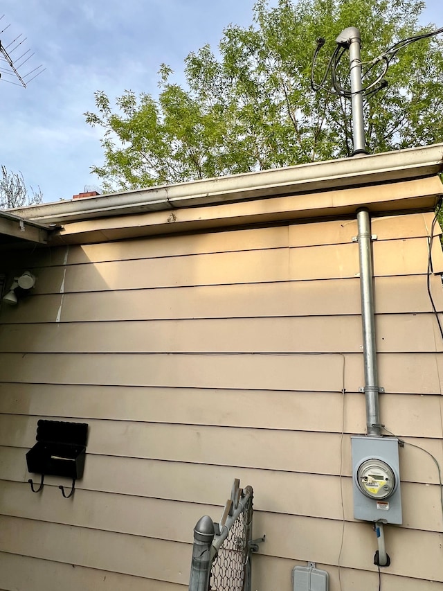 exterior view of electric meter
