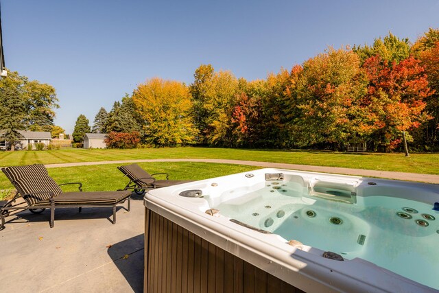 3694 Kerlikowske Rd, Coloma, MI 49038 - view of patio / terrace featuring a hot tub