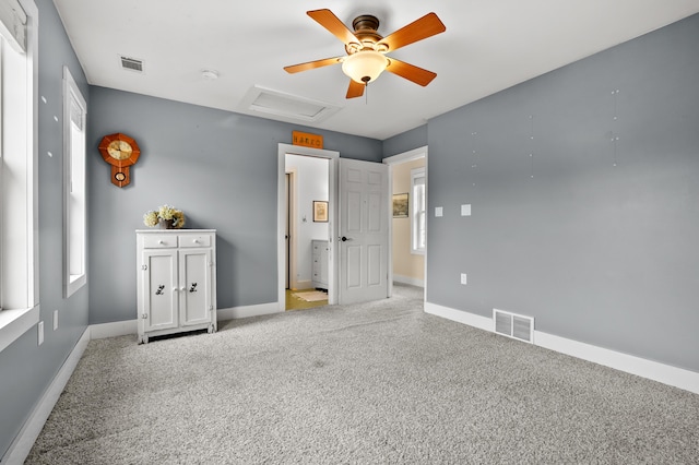 3694 Kerlikowske Rd, Coloma, MI 49038 - unfurnished bedroom with attic access, carpet, and baseboards
