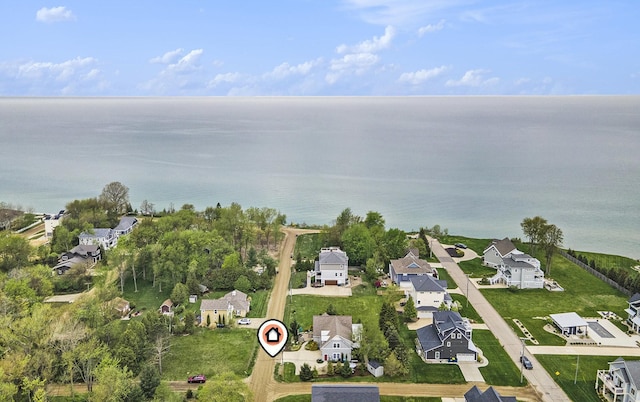 7251 E Beach Dr, South Haven, MI 49090 - aerial perspective of suburban area with a nearby body of water