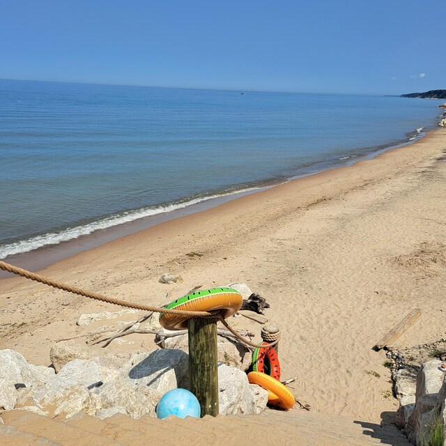 7251 E Beach Dr, South Haven, MI 49090 - water view with local beach