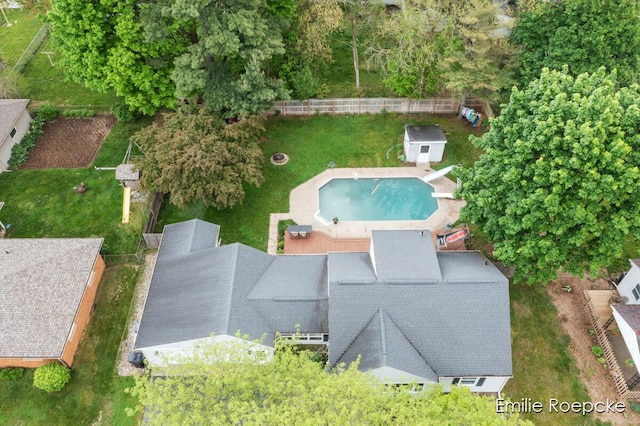 8131 Lorac St, Portage, MI 49002 - bird's eye view of a pool area