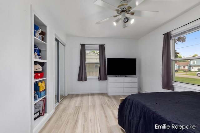 8131 Lorac St, Portage, MI 49002 - bedroom with wood finished floors and ceiling fan
