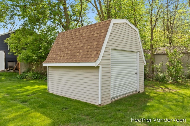 view of shed