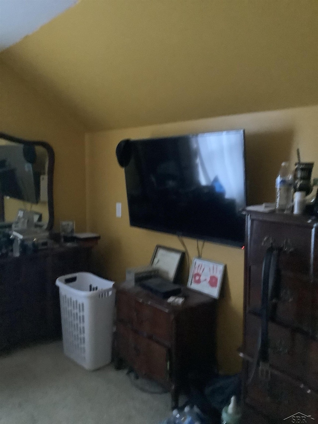 508 N Roosevelt Austin Ave, Saginaw, MI 48607 - carpeted living room featuring lofted ceiling