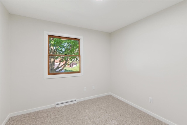 5082 Patland Dr, Kalamazoo, MI 49009 - unfurnished room featuring carpet floors, baseboards, and a baseboard radiator