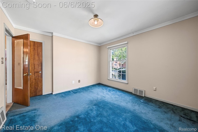 2209 Ridgemont Rd, Grosse Pointe Woods, MI 48236 - carpeted spare room with crown molding and baseboards