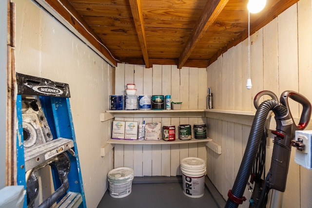 view of storage area