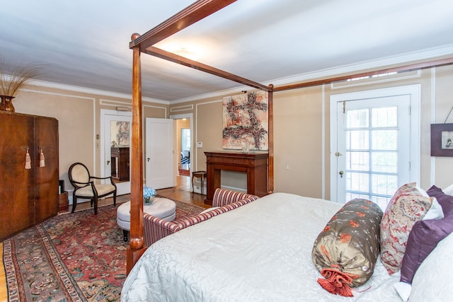 736 Chicago Blvd, Detroit, MI 48202 - bedroom featuring crown molding and wood finished floors