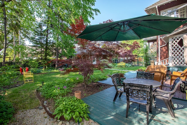 736 Chicago Blvd, Detroit, MI 48202 - wooden deck featuring outdoor dining area