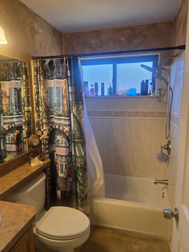 26541 Warner Ave, Warren, MI 48091 - bathroom with shower / bath combo with shower curtain, vanity, and toilet