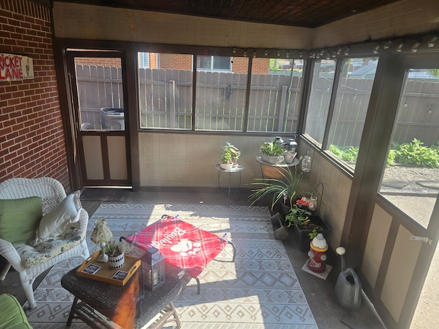 26541 Warner Ave, Warren, MI 48091 - sunroom / solarium with healthy amount of natural light and brick wall