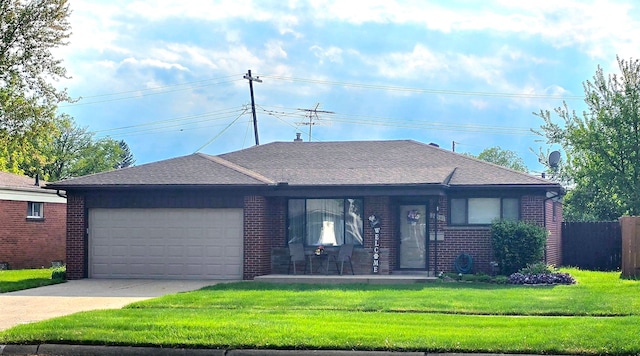26541 Warner Ave, Warren, MI 48091 - view of front of home featuring brick siding, an attached garage, driveway, and a shingled roof
