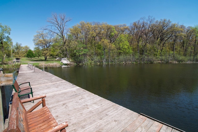 194 W Reed Lk, Commerce Twp, MI 48390 - dock featuring a water view