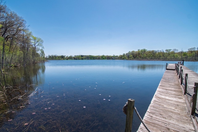 194 W Reed Lk, Commerce Twp, MI 48390 - dock featuring a water view