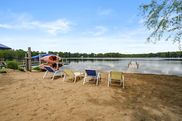 08763 Silver Lake Rd, Grand Junction, MI 49056 - view of playground featuring a water view and a boat dock