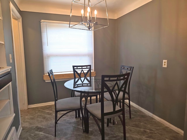 20091 Bentler St, Detroit, MI 48219 - dining space with a chandelier and baseboards