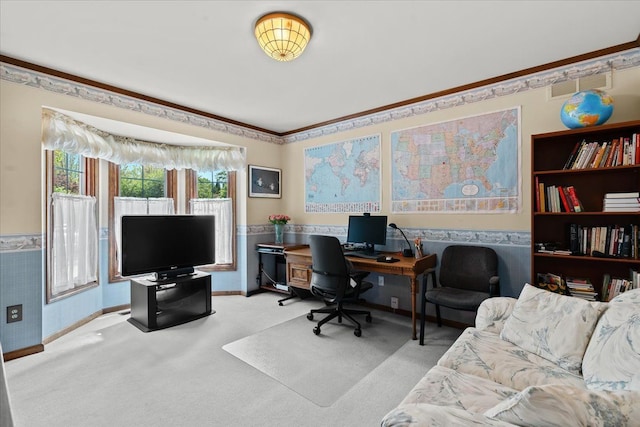 46890 Cider Mill Dr, Novi, MI 48374 - office space with carpet flooring, baseboards, and ornamental molding