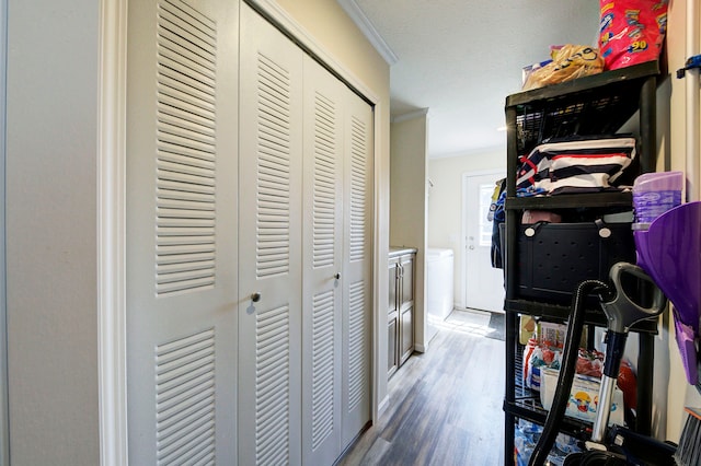 6418 Apple Way, Fenton, MI 48430 - corridor with crown molding, wood finished floors, and baseboards