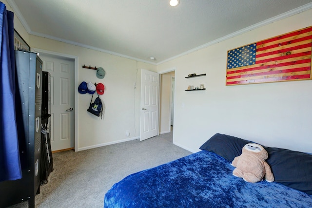 6418 Apple Way, Fenton, MI 48430 - bedroom featuring carpet flooring, crown molding, and baseboards