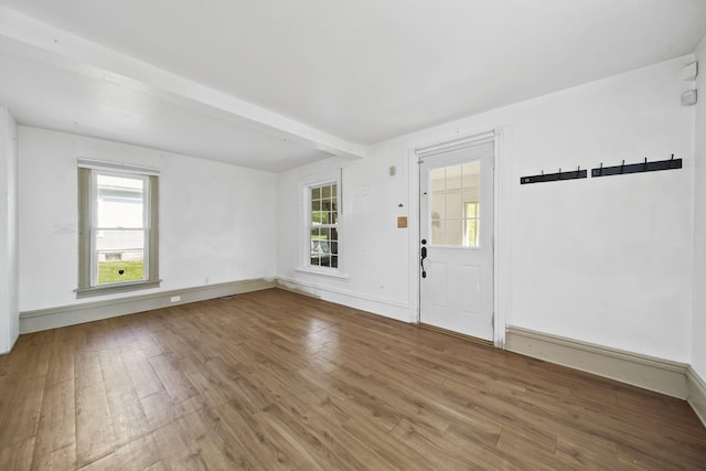 1702 Teneyck St, Jackson, MI 49203 - foyer with healthy amount of natural light, wood finished floors, and baseboards