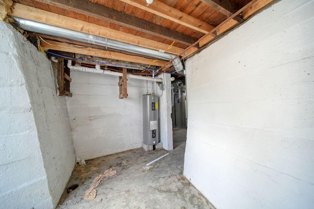 1702 Teneyck St, Jackson, MI 49203 - unfinished below grade area with water heater