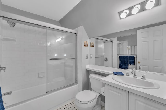 2462 N Dixboro Rd, Ann Arbor, MI 48105 - full bath featuring bath / shower combo with glass door, toilet, and vanity
