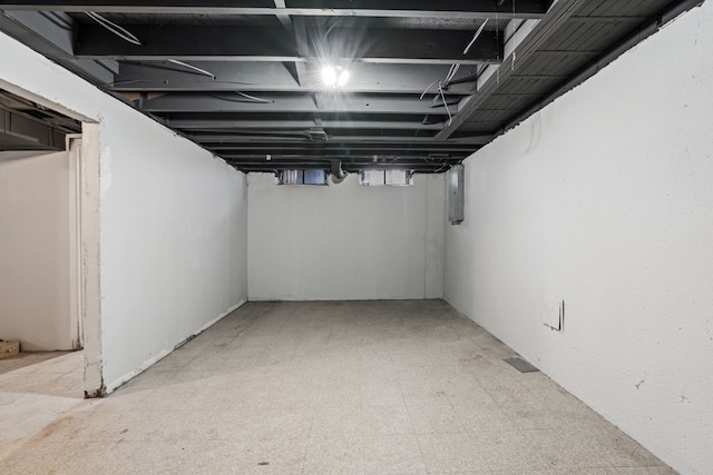 29244 Marshall St, Southfield, MI 48076 - below grade area with light flooring and electric panel