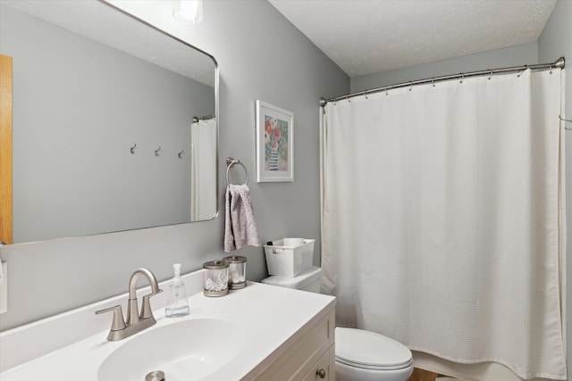 75349 12th Ave, South Haven, MI 49090 - full bathroom with toilet, vanity, and a textured ceiling