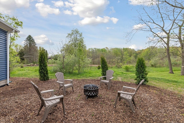 75349 12th Ave, South Haven, MI 49090 - view of yard with a fire pit