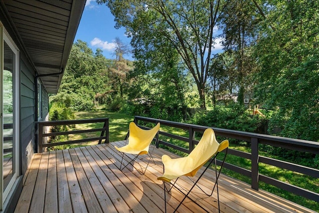 7044 Cascade Rd SE, Grand Rapids, MI 49546 - deck featuring view of scattered trees