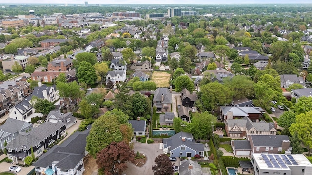 628 Watkins St, Birmingham, MI 48009 - aerial view of property and surrounding area with nearby suburban area