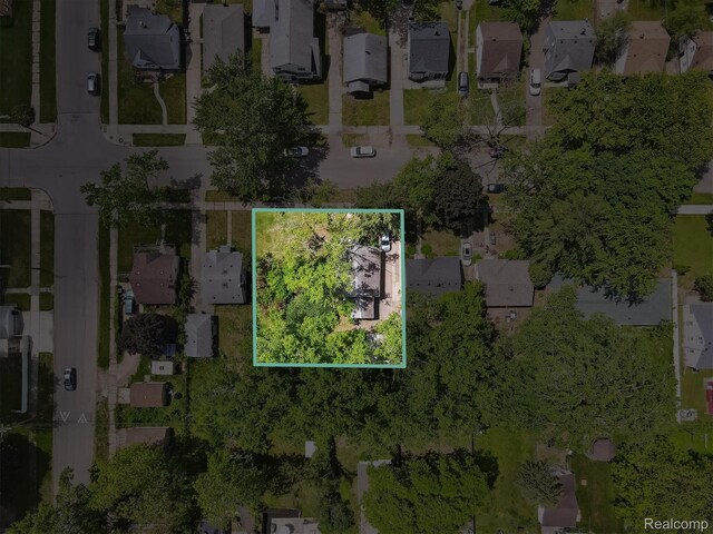20426 Salem St, Detroit, MI 48219 - aerial perspective of suburban area with property boundaries highlighted