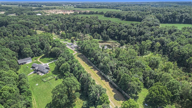 23431 Shurte St, Cassopolis, MI 49031 - aerial overview of property's location featuring a heavily wooded area