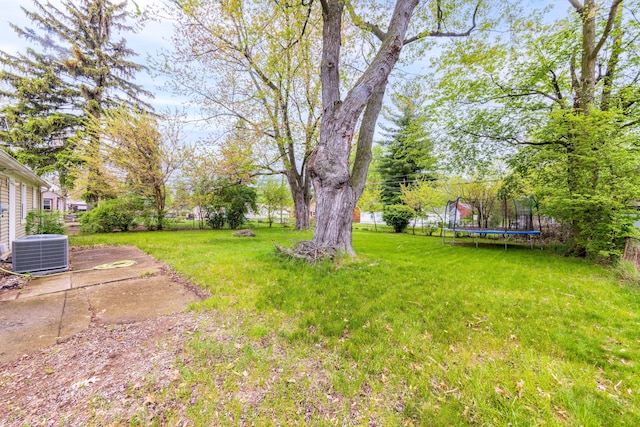 14560 Arden St, Livonia, MI 48154 - view of yard with a trampoline and cooling unit