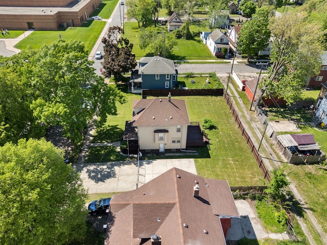 aerial view of residential area