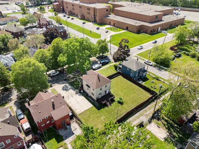 aerial view of residential area