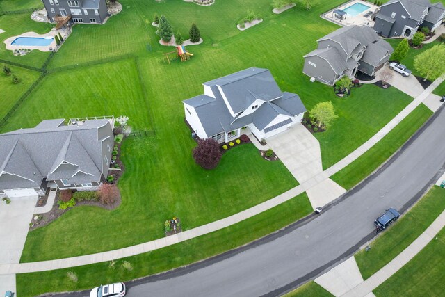 3280 Amtrak Dr SW, Byron Center, MI 49315 - aerial view of residential area with a pool area