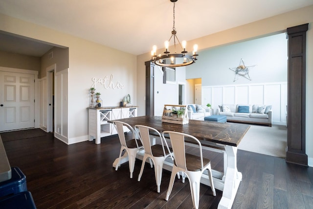 3280 Amtrak Dr SW, Byron Center, MI 49315 - dining space with a chandelier and dark wood-type flooring