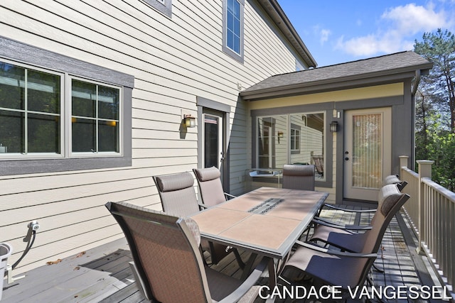 2429 Shears Crossing Ct NE, Grand Rapids, MI 49525 - wooden deck featuring outdoor dining space