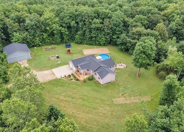 5856 Peck Rd, Brown City, MI 48416 - view of subject property with a heavily wooded area